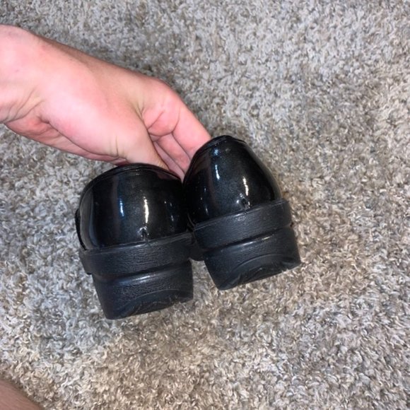 Black Rasolli Glossy Leather Clogs Size 6 - Picture 4 of 5